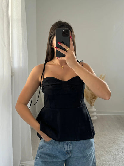 Alicia Tied Spaghetti Strap Corset Top