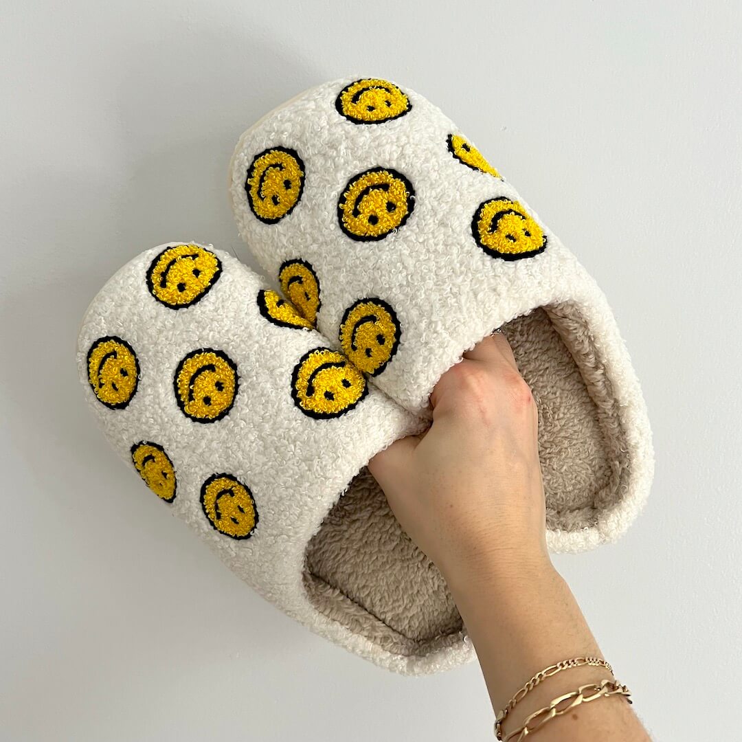 Mini Happy Face Slides Slippers - Buy 1 Get 1 Free