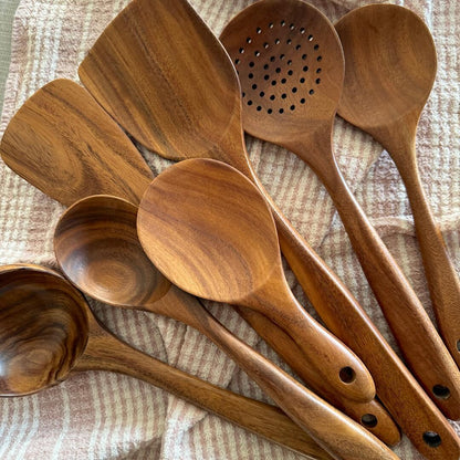 Wooden Cooking Utensils 7 Pcs Set