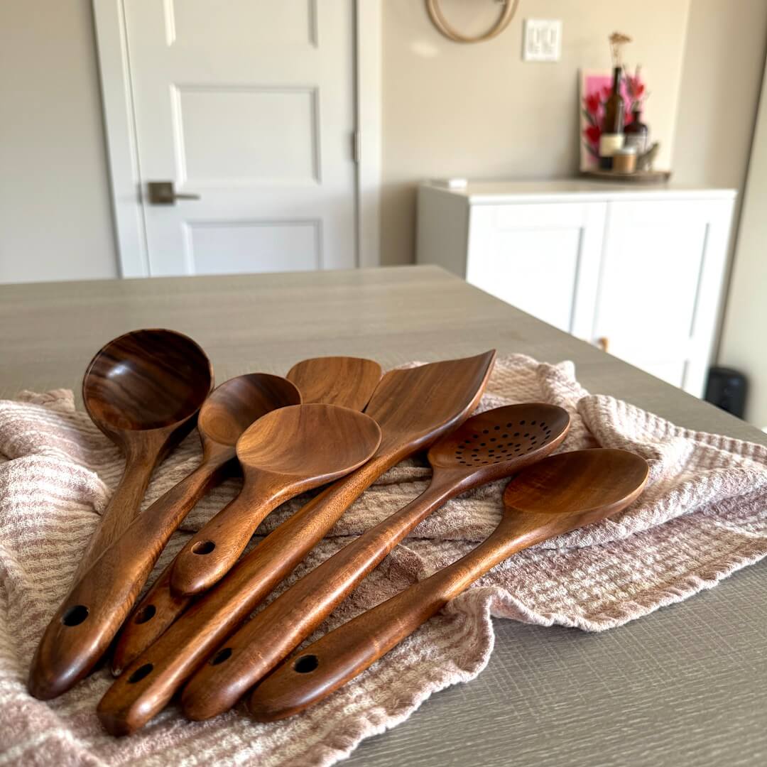 Wooden Cooking Utensils 7 Pcs Set