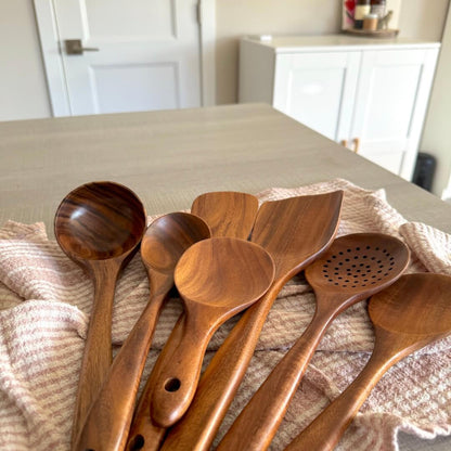 Wooden Cooking Utensils 7 Pcs Set