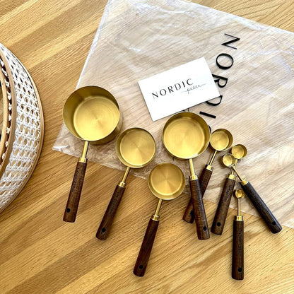 Wooden Measuring Cups and Spoons