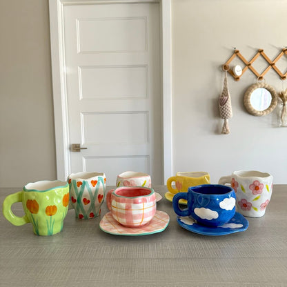 Flora Vintage Tea Cups Set