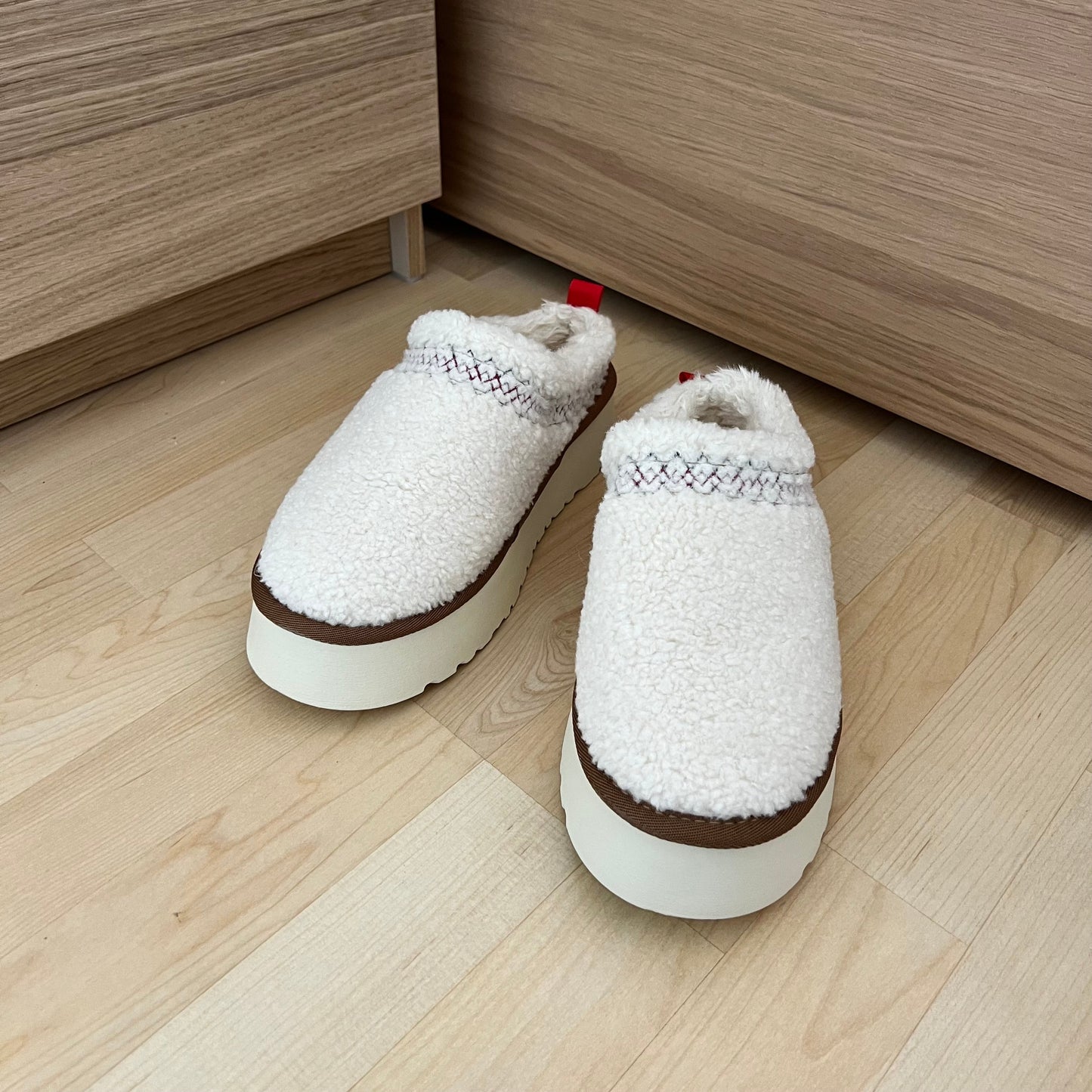 Sherpa Fleece Platform Slippers