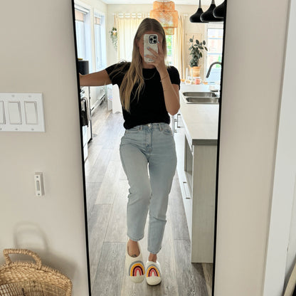 Rainbow and Flowers Plush Slippers