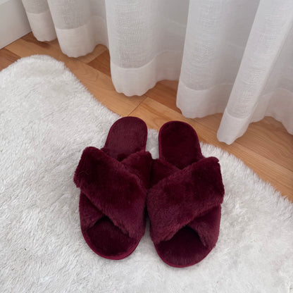 Nordic Cozy Cross Band Slippers