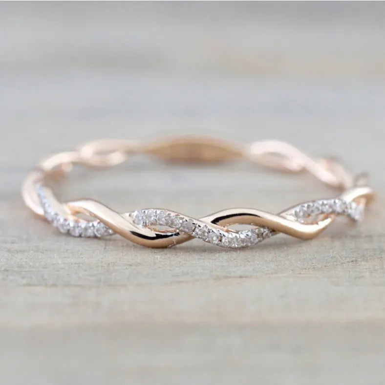 Women's Adjustable Stainless Steel Engagement Ring – Classic Wedding Band