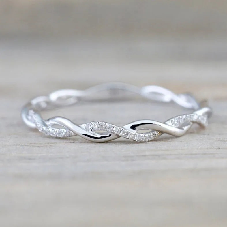 Women's Adjustable Stainless Steel Engagement Ring – Classic Wedding Band