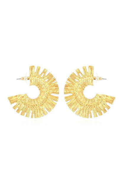 Isabelle Golden Semicircle Earrings