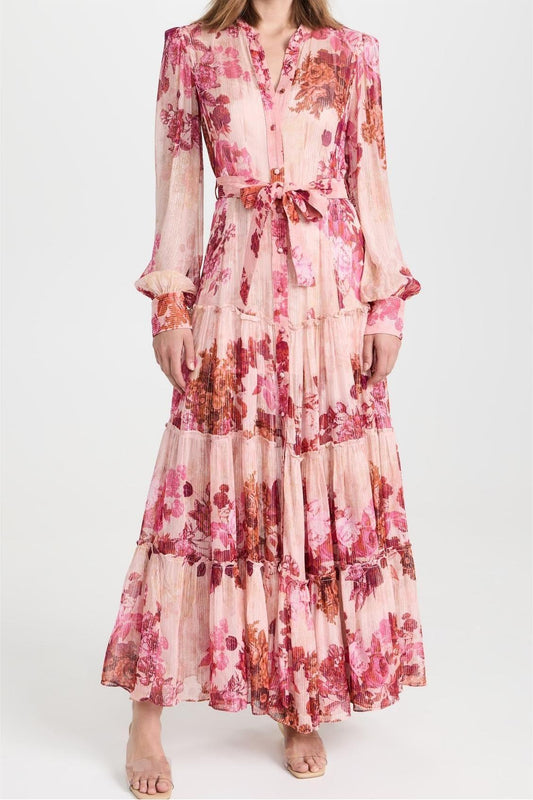 Floral Midi Sleeve Maxi Dress