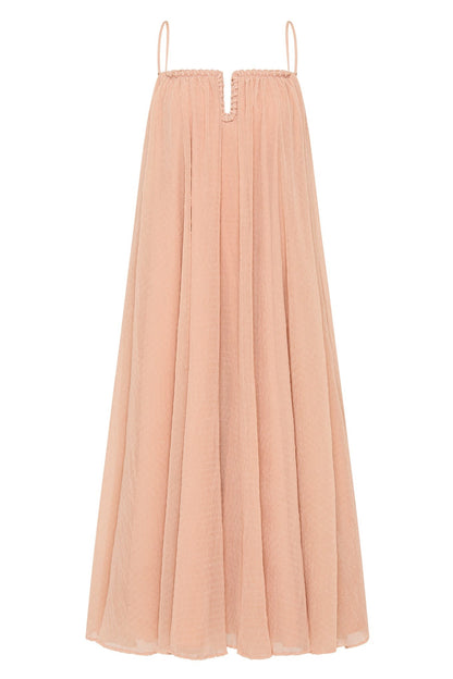 Sweetheart Backless Slip Midi Dress