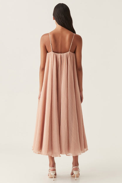 Sweetheart Backless Slip Midi Dress