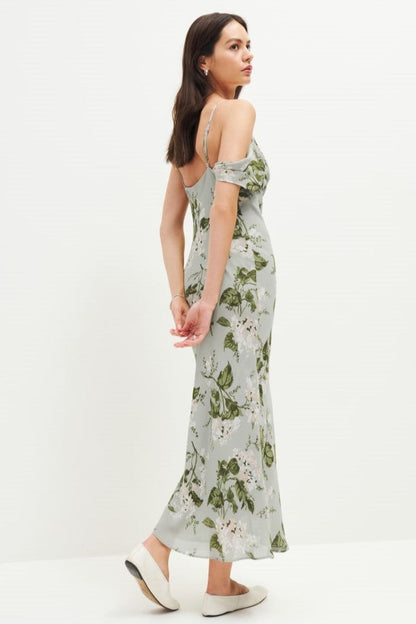 Floral Swing Collar Midi Dress