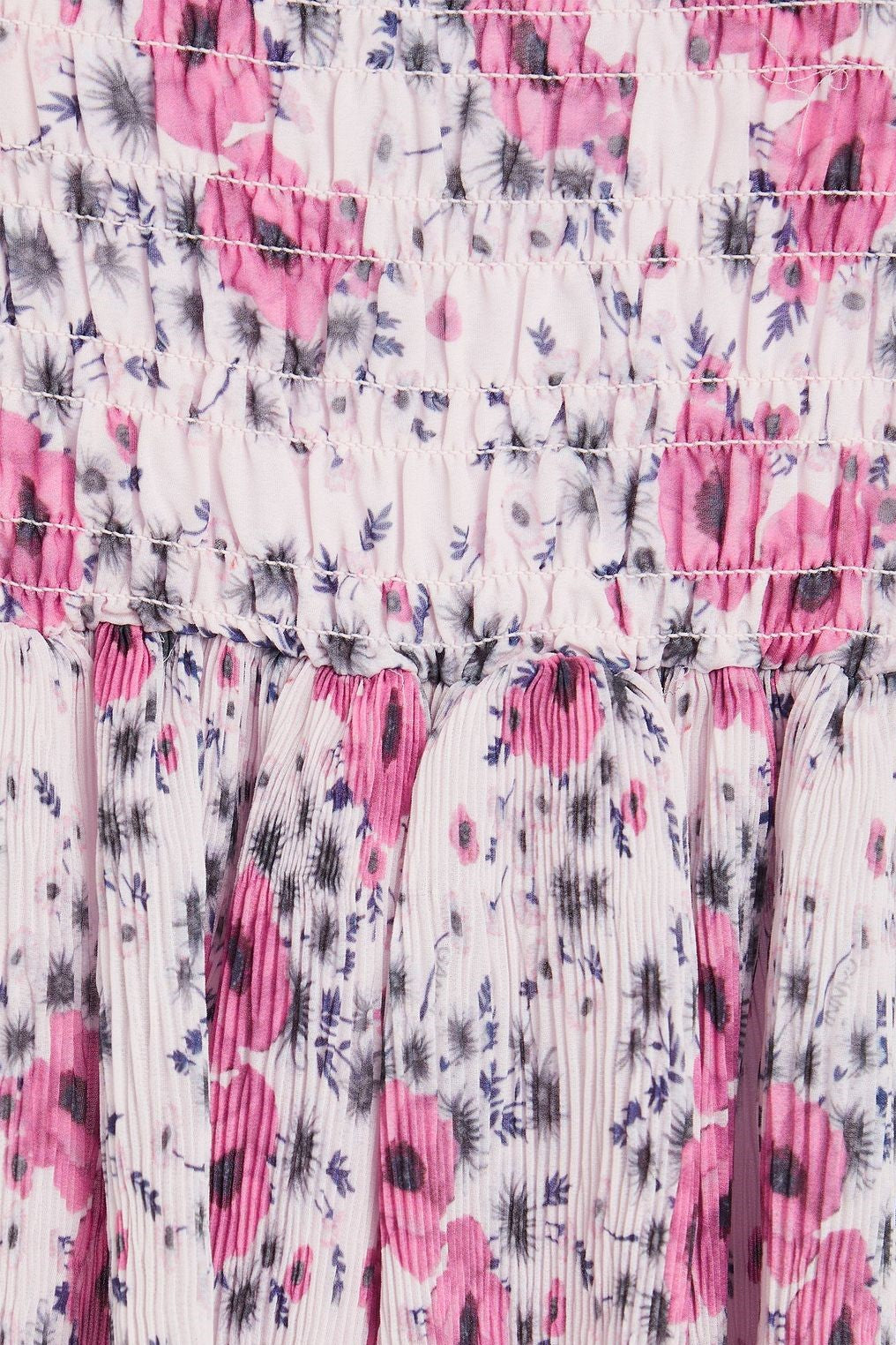 Floral Mid Sleeve Square Collar Midi Dress