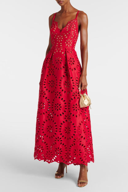 Lace Sweetheart Neckline Slip Maxi Dress