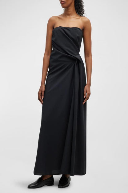 Solid Off-Shoulder Asymmetrical Midi Dress