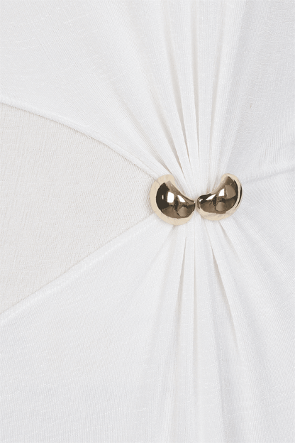 Solid Knit Knotted Long Sleeve Maxi Dress