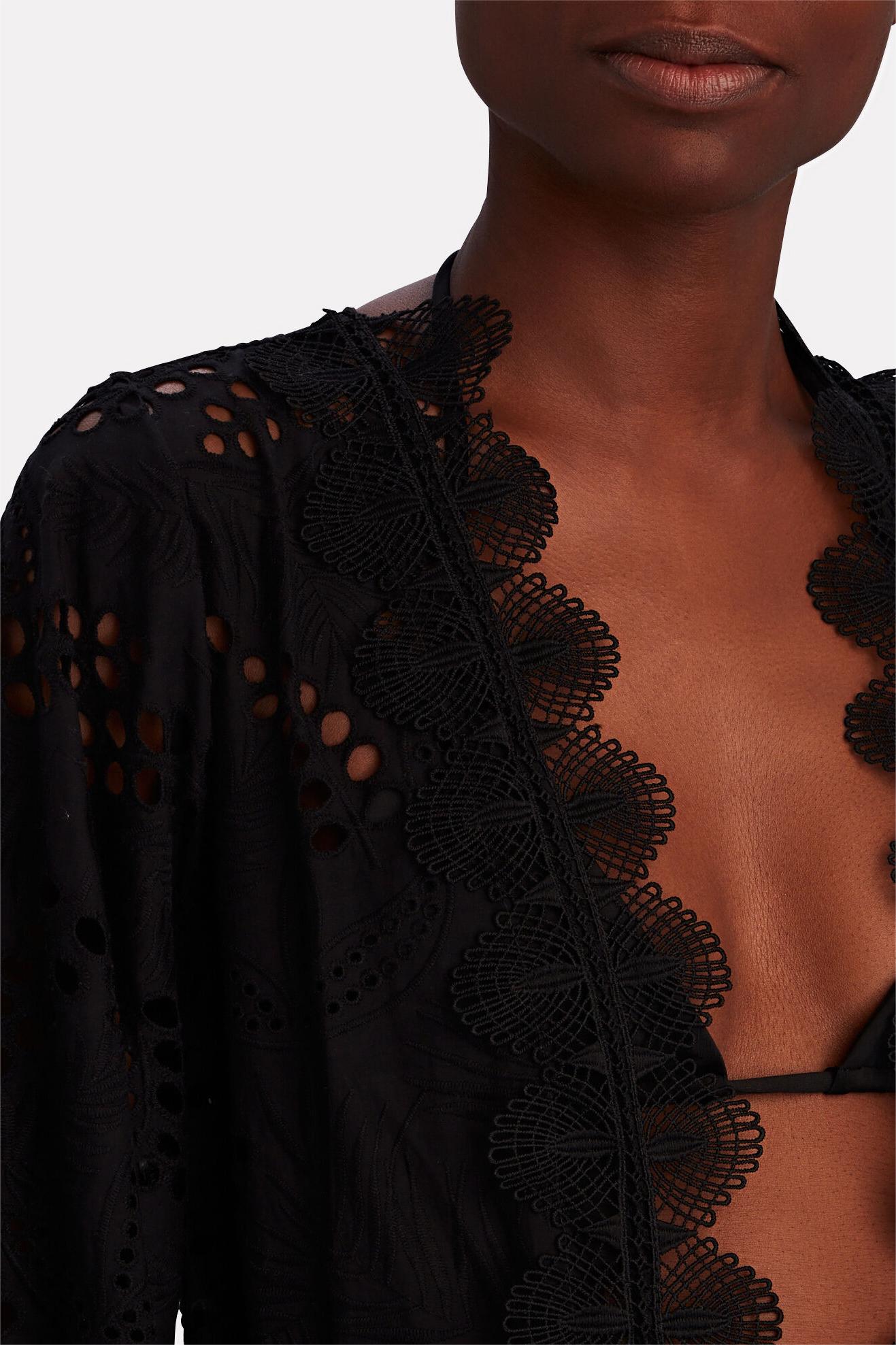 Lace Lantern Sleeve Midi Dress With Belt