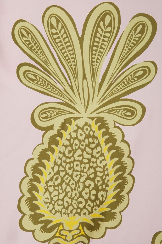 Botanical Print Satin Lace Up Maxi Dress