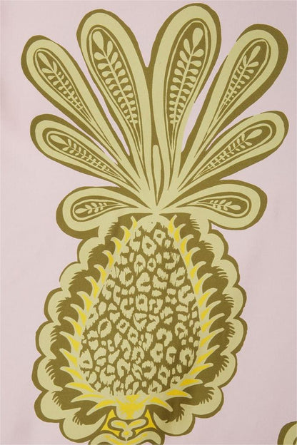 Botanical Print Satin Lace Up Maxi Dress