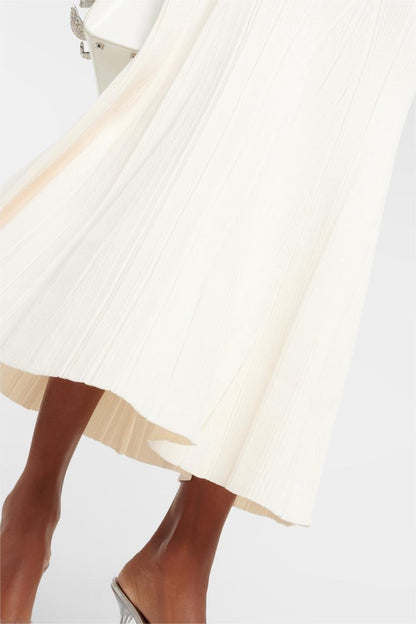 Jersey Button Long Sleeve Midi Dress