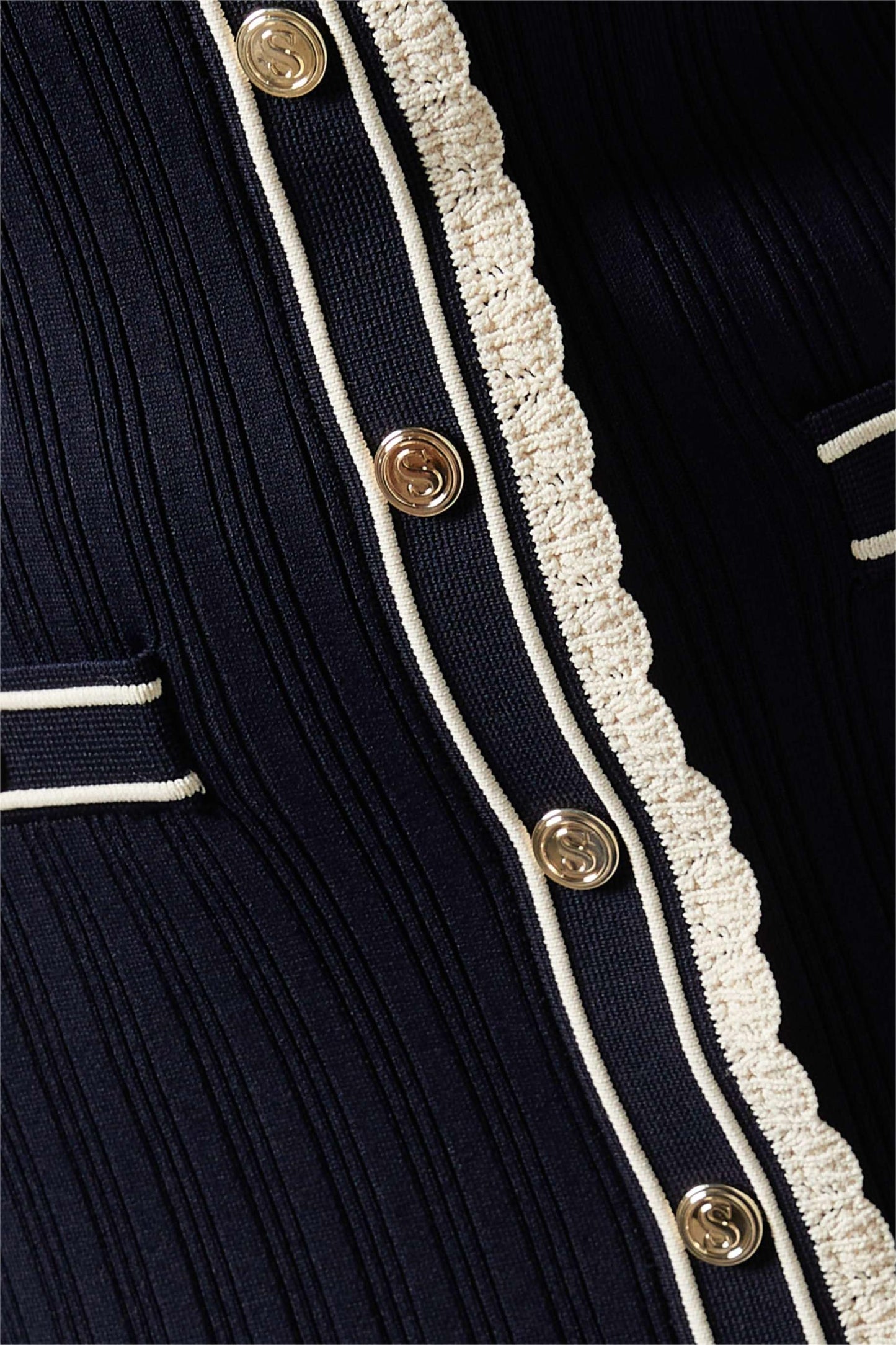 Jersey Metal Button Long Sleeve Midi Dress