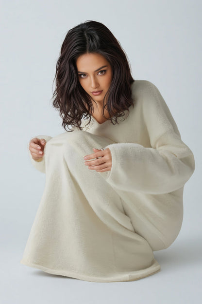 Peony Knit Top ï¼?Mid Waist Midi Skirt Set
