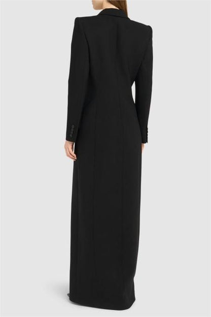 One-Button Long Sleeve Lounge Coat