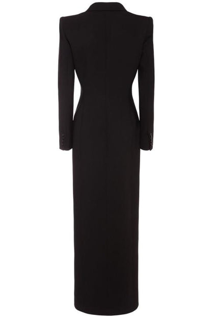 One-Button Long Sleeve Lounge Coat