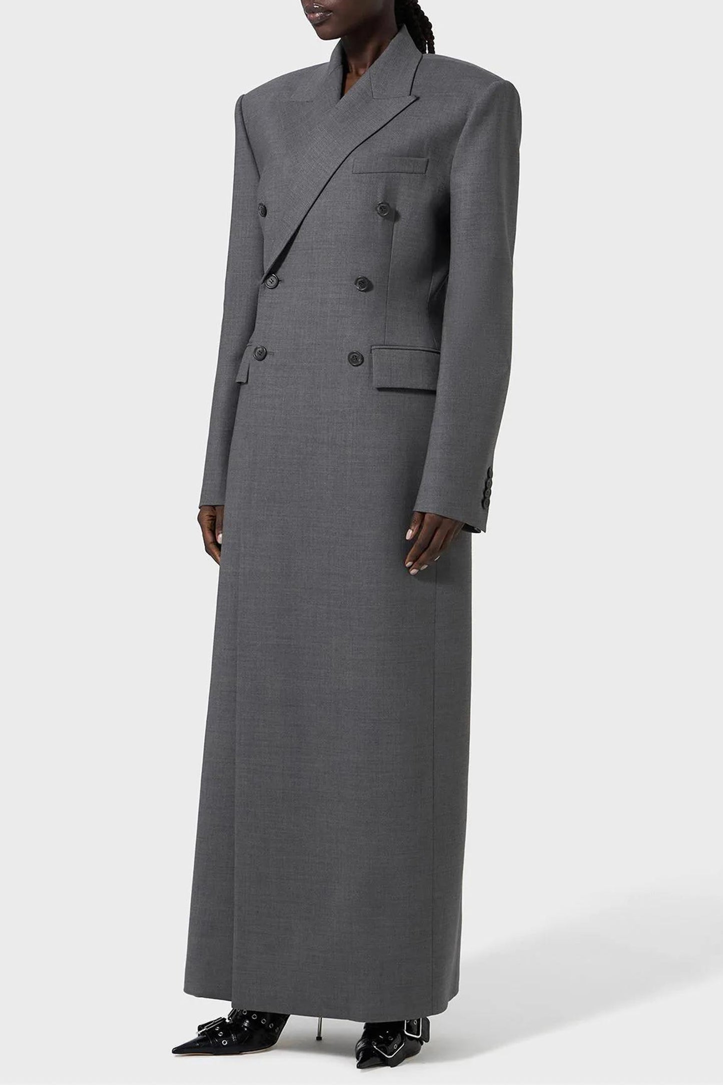 Solid Bottom Long Sleeve Coat