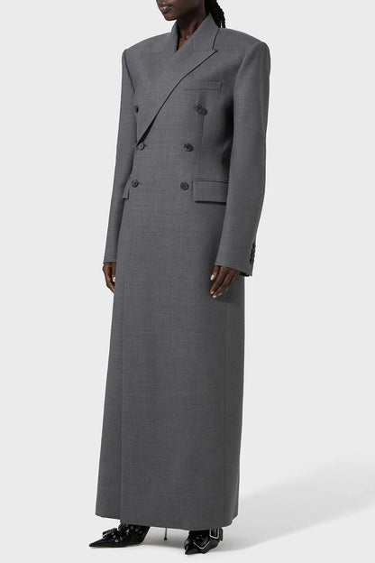 Solid Bottom Long Sleeve Coat