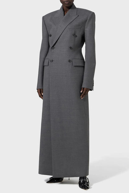 Solid Bottom Long Sleeve Coat