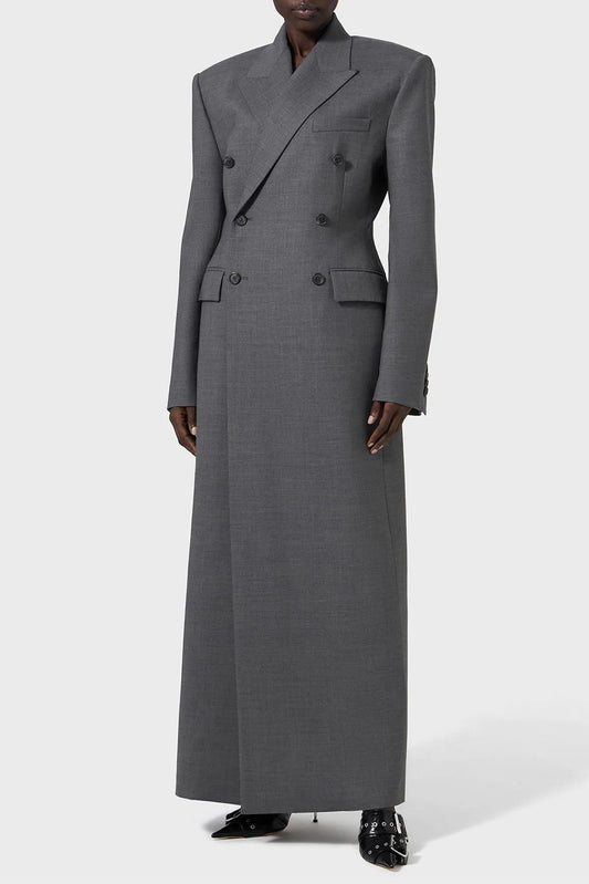 Solid Bottom Long Sleeve Coat