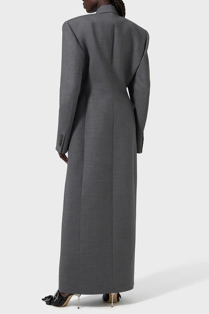 Solid Bottom Long Sleeve Coat