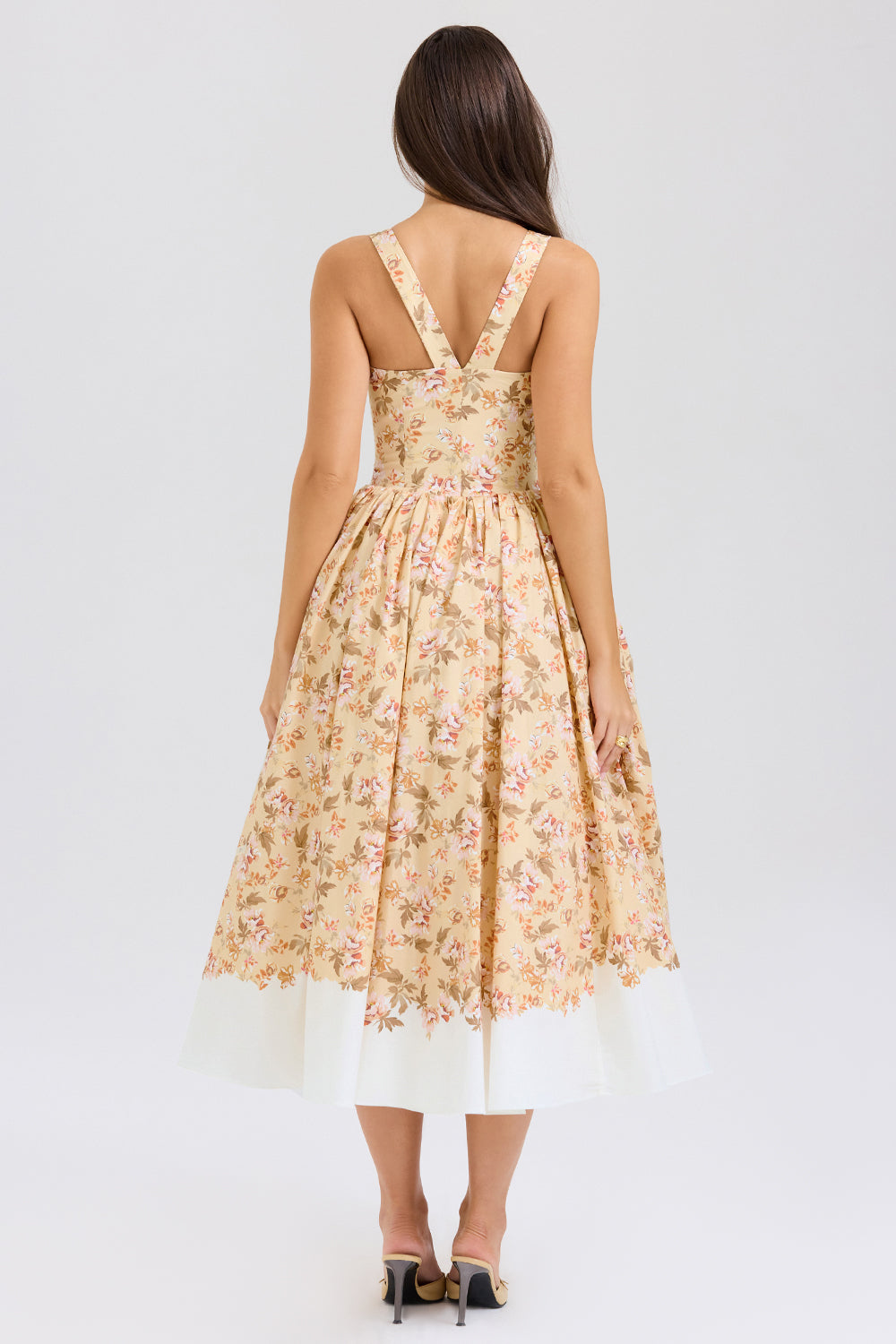 Floral Sleeveless Slip Midi Dress
