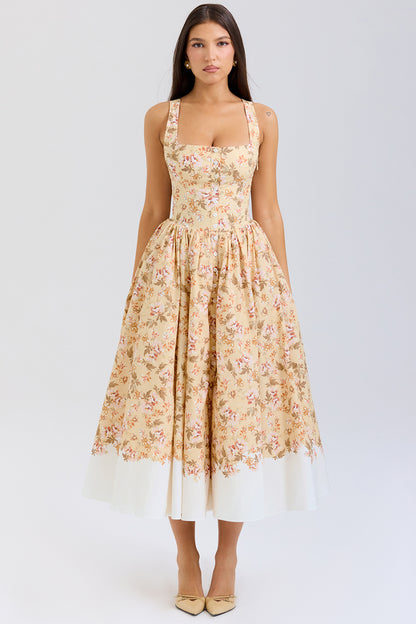 Floral Sleeveless Slip Midi Dress