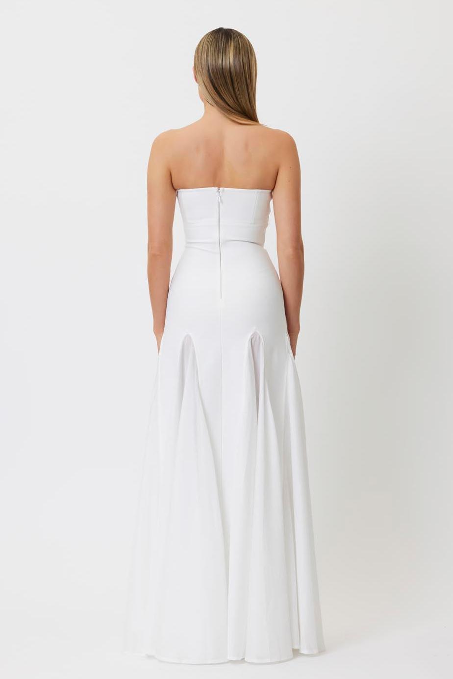 Off-Shoulder Solid Mesh Maxi Dress