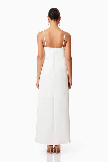 3D Flower Sleeveless Backless Midi Dress