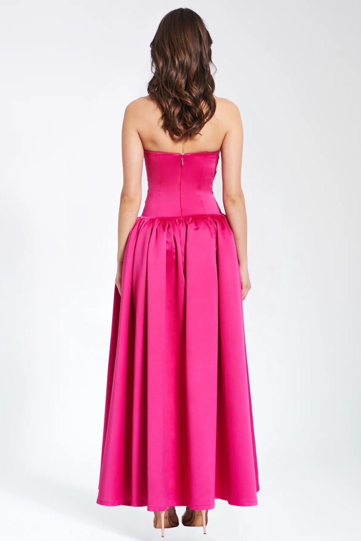 Satin Solid Off-Shoulder Midi Dress
