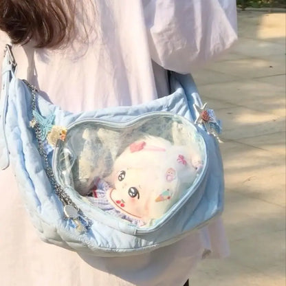 Transparent Heart Ita Bags Casual Crossbody
