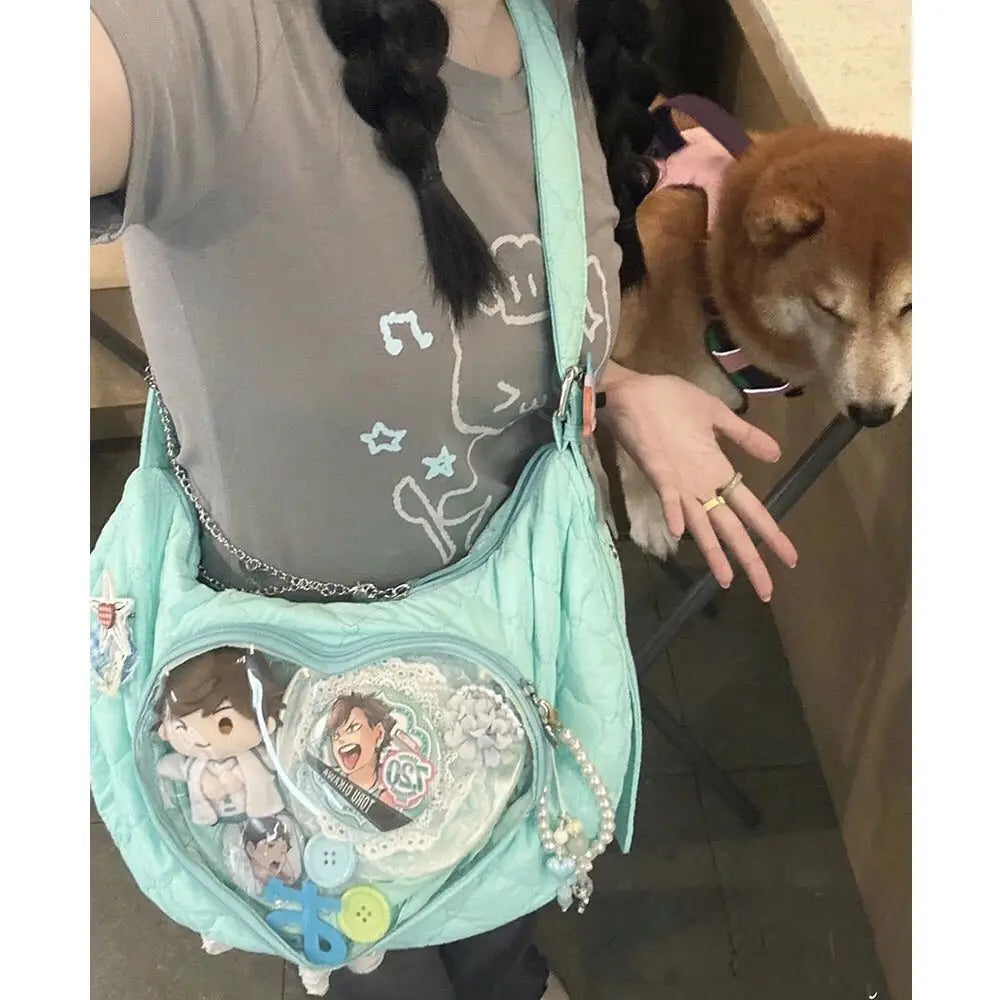 Transparent Heart Ita Bags Casual Crossbody