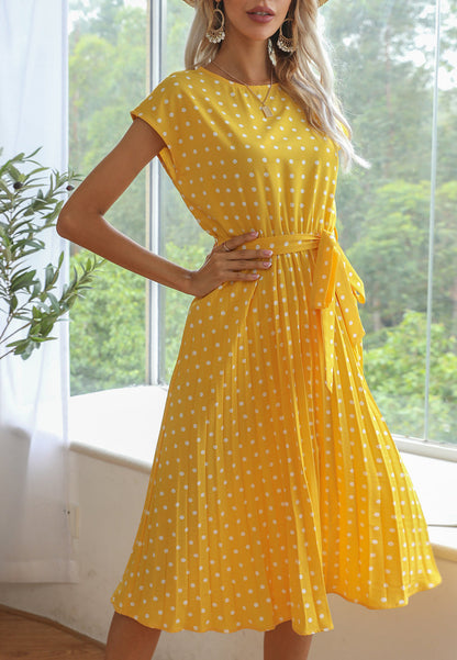 Polka Dot Cap Sleeve Dress