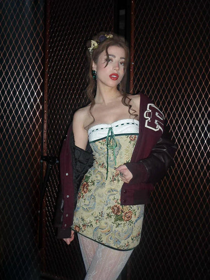 Floral Printed Mini Vacation Dress