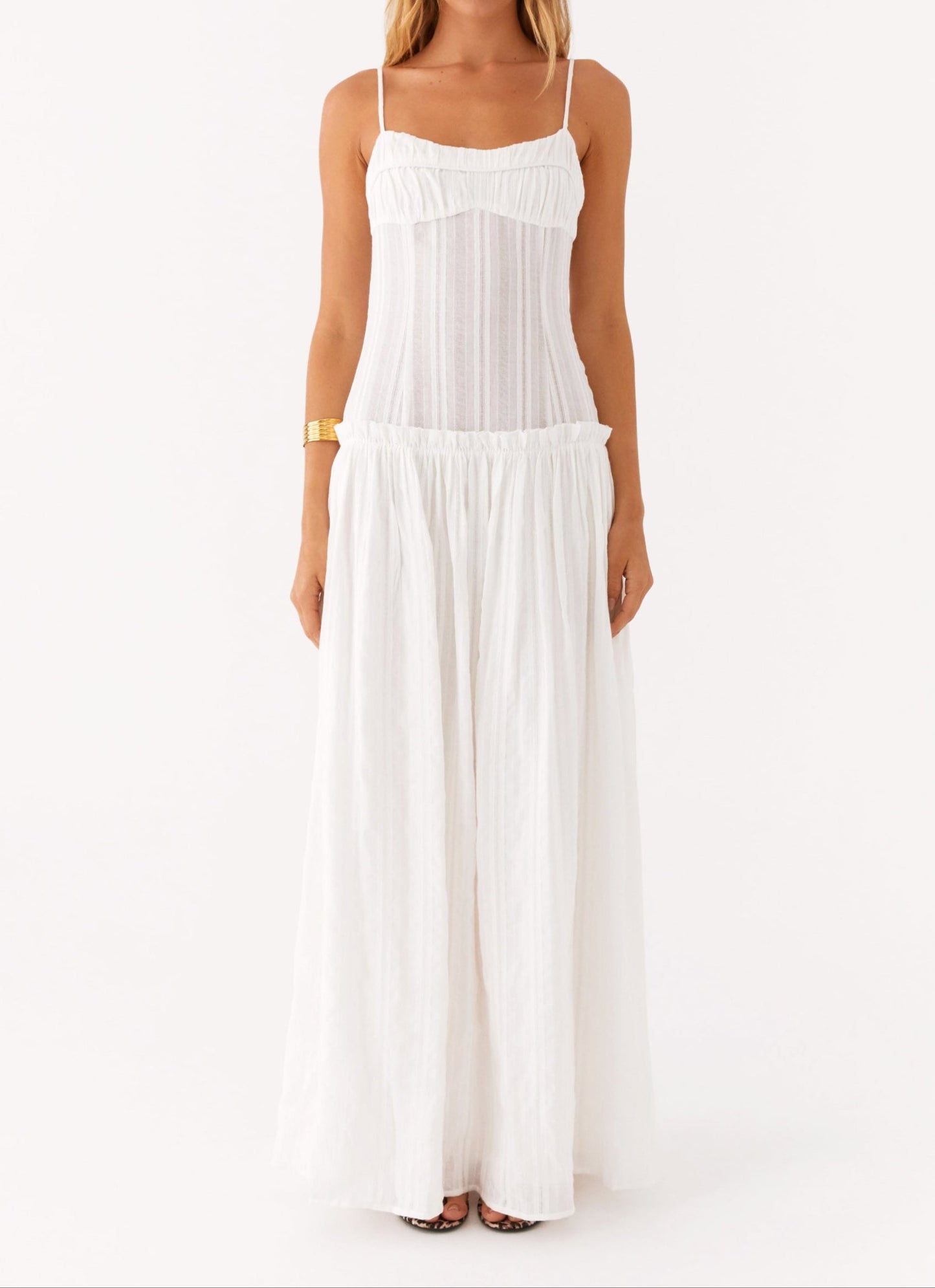 Patrizia Drop Waist Maxi Dress - Ivory