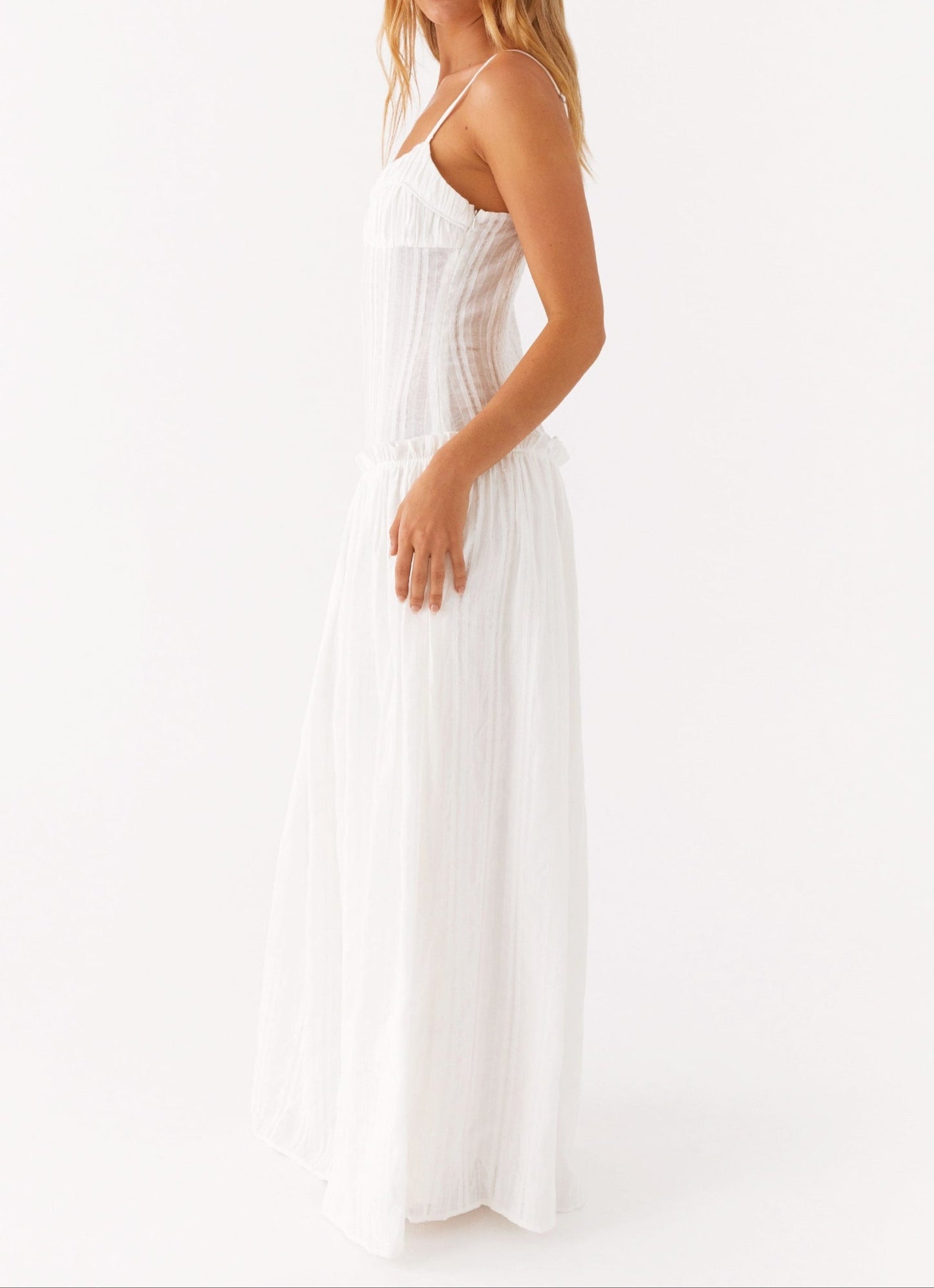 Patrizia Drop Waist Maxi Dress - Ivory