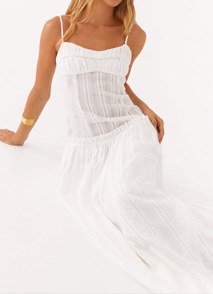 Patrizia Drop Waist Maxi Dress - Ivory