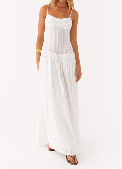 Patrizia Drop Waist Maxi Dress - Ivory