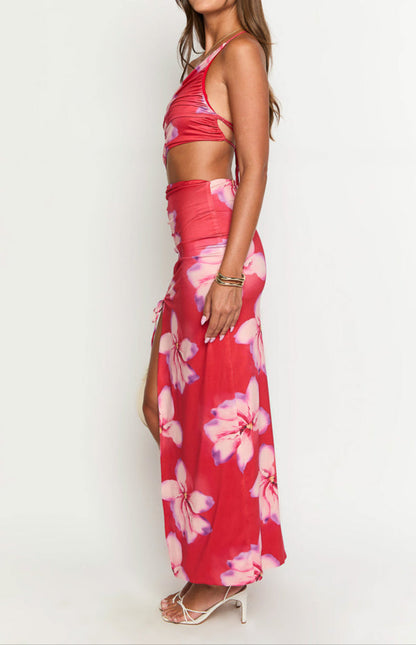 Sofía Red Crimson Paradise Maxi Dress