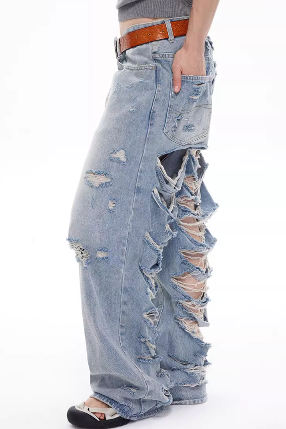 Jaida Destroyed Ripped Jeans
