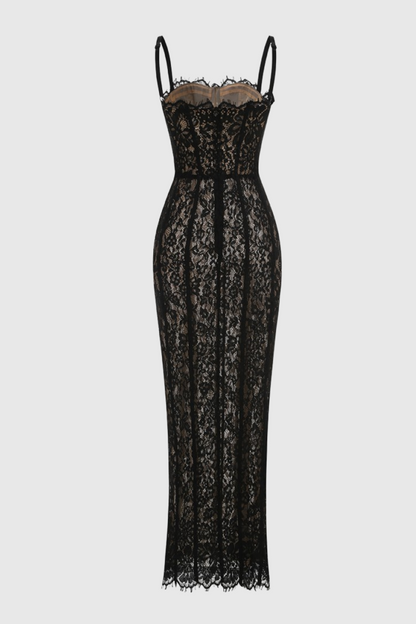 Jalana Lace Corset Midi Dress
